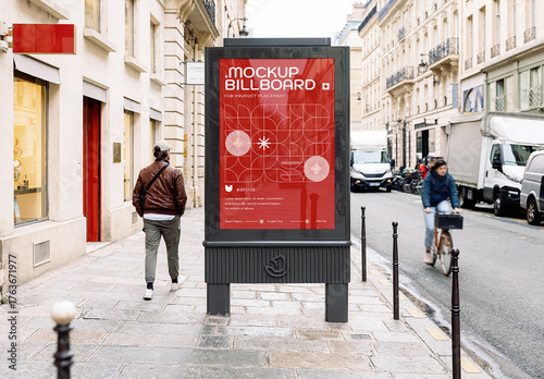City Street Billboard Product Placement Mockup