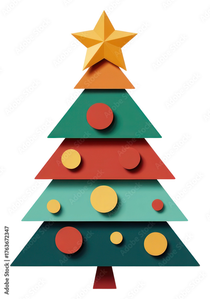 Obraz premium Christmas tree illuminated celebration creativity.