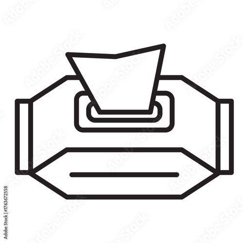 tissue icon vector. box with napkins icon web design 