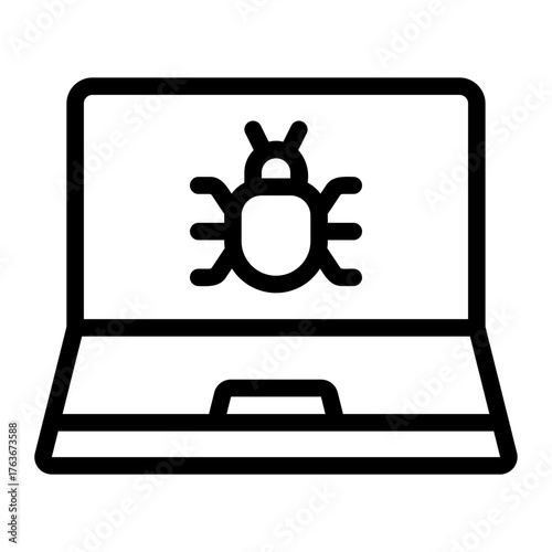 malware line icon