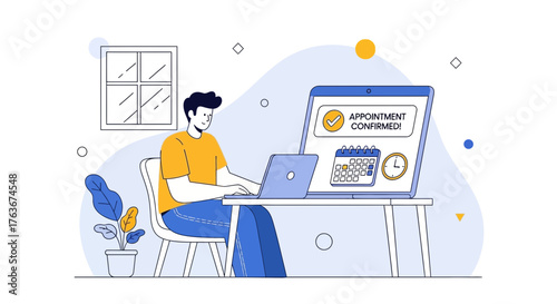 Booking Appointment Online and Receiving Confirmation on Computer Screen Today
