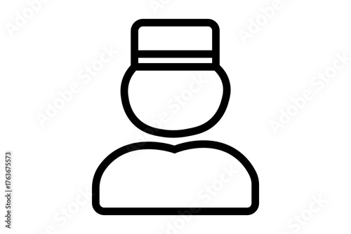 Bellboy icon.Hospitality icon . suitable for web site, app, user interfaces, printable etc. line icon style. simple vector design editable