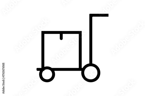 Luggage Trolley icon.Hotel & Hospitality icon . suitable for web site, app, user interfaces, printable etc. line icon style. simple vector design editable