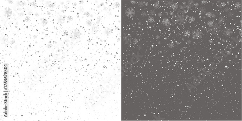 Winter snowstorm effect PNG, falling snowflakes, Christmas seasonal transparent overlay