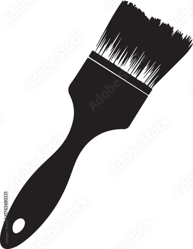 Black silhouette collection of various tools including woodworking handyman painting and cutting implements