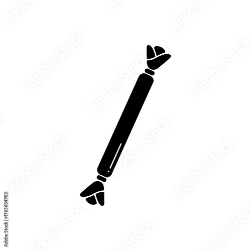 Long Wrapped Candy or Toffee Glyph Icon