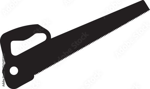 Collection of black silhouettes featuring various tools for woodworking handyman tasks painting and cutting