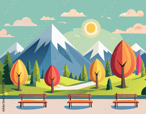 自然　イラスト　風景