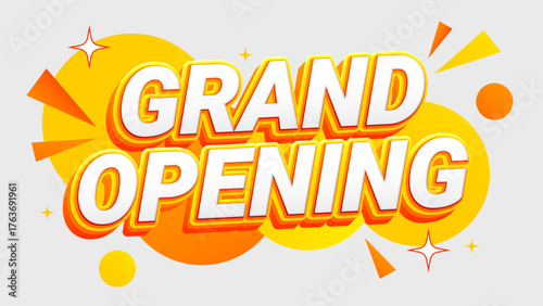 Grand opening 3d editable text effect promotion template