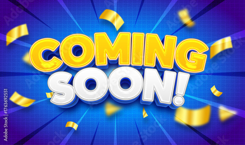 Coming soon editable vector text effect suitable for celebrating or promotion event needs