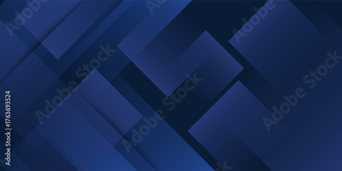 Modern dark blue paper background with dark 3d layered line triangle texture in elegant website or textured paper design.EPS10