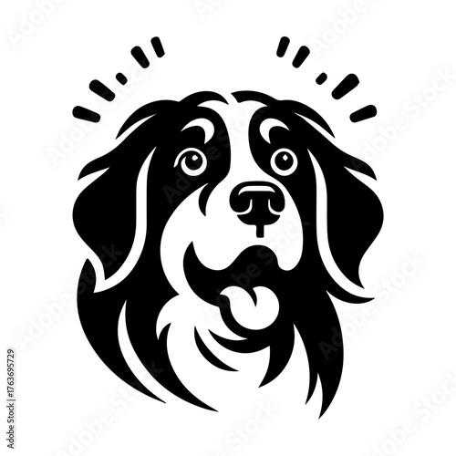 Bernese Mountain Dog Portrait: A Loyal and Friendly Canine.