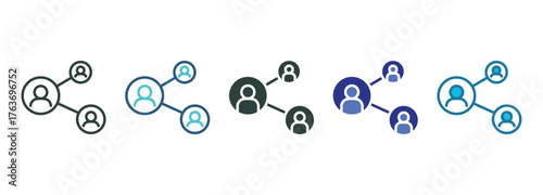 Share Icon Set Multiple Style Of