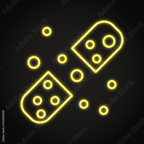 Extended release capsule neon icon