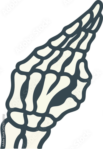 Skelton hand gesture Salute