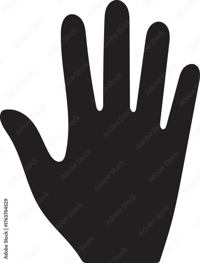 Fototapeta premium finger silhouette on white background