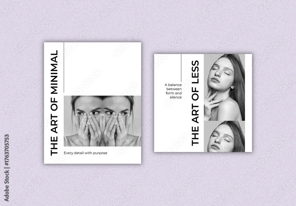 Minimal and Modern Social Media Posts Stock Template | Adobe Stock