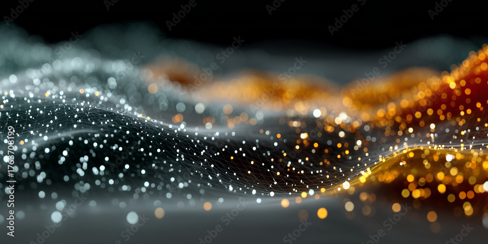 Obraz premium soft green and gray bokeh light blur, ethereal ambiance, dreamy atmosphere, suitable for website banner, social media header, app UI background