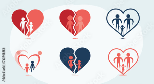 Family Heartbreak - Symbolic Representations of Broken Relationships and Family Dynamics.