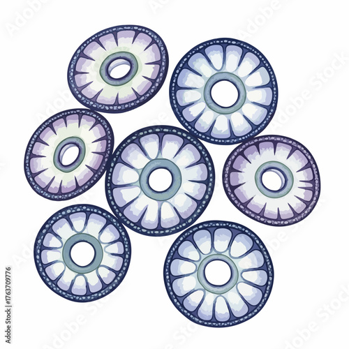 Sea shells pattern presents scattering of marine life mollusks in watercolor style, sea shells. Original marine life pattern shows artistic design elements and creative artistic interpretation.