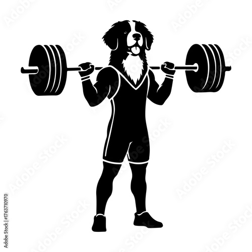 Strong Dog Lifts Weights: Fitness and Strength Training.