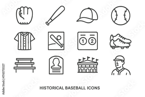 Icon sepia ball grid stadium vintage retro vector hall wooden icons baseball