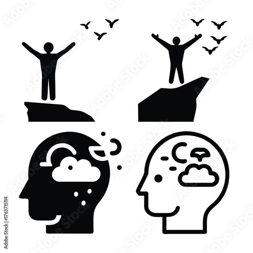 Symbolic representation of mental states and achievement with contrasting imagery
