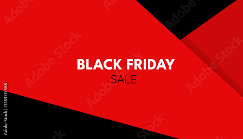 Red Black Modern Banner Black Friday Sale. Modern Trendy Contrast Red And Black Design Template. Sales, Promotion, Limited And Seasonal Offers Illustration. EPS10