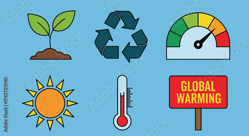 Understanding global warming and climate change with recycle and plant