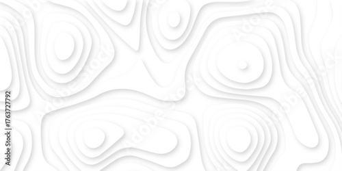 3d render papercut background. topographic map relief with curve layers and shadow. realistic papercut decoration textured with seamless wavy layers. topographic contour lines vector map.