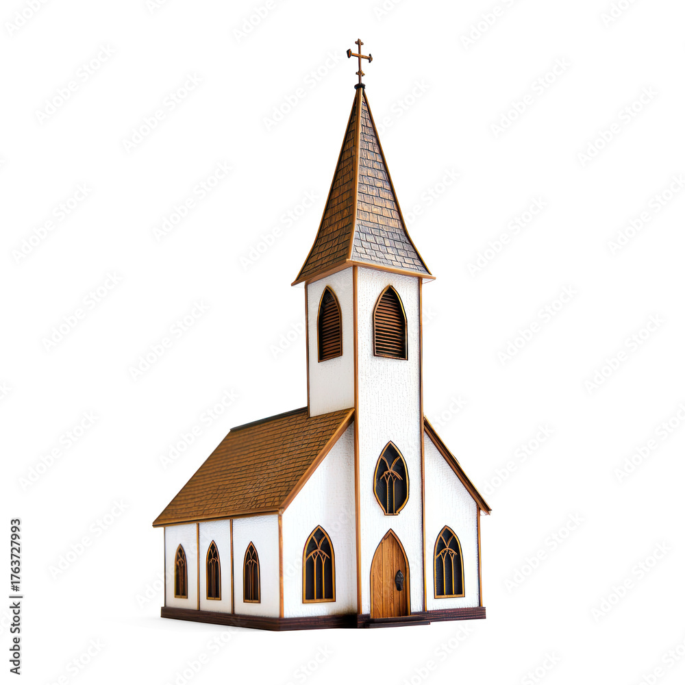 Fototapeta premium Church isolate on transparent background