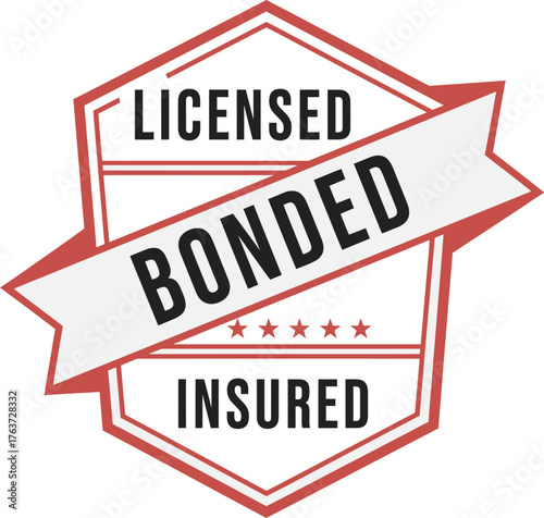 Licensed, bonded, and insured badge design