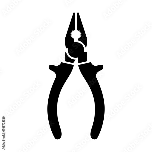 Pliers Design icon Silhouette vector on white background