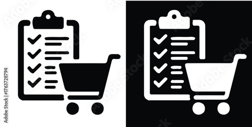 shopping list icon set  vector