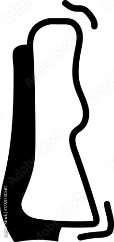 Minimalist Line Art Contour Bottle Modern Simple Shape Element