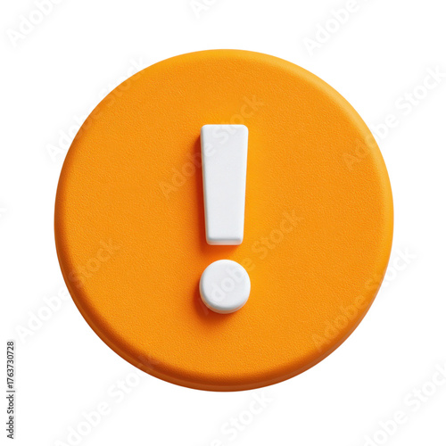 Bright orange warning sign with white symbol