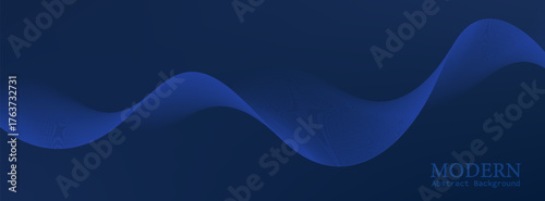 Dark blue background. Modern line stripes curve abstract presentation background. Luxury paper cut background. Abstract decoration. eps10