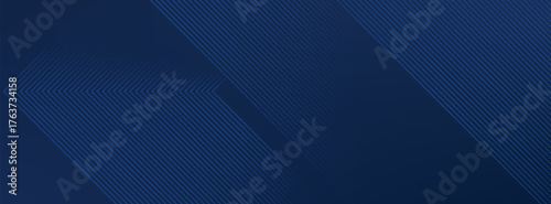Dark blue background. Modern line stripes curve abstract presentation background. Luxury paper cut background. Abstract decoration, golden pattern. simple design, website