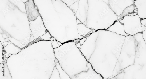 Elegant white marble texture with striking black veins for sophisticated design projects and luxury branding