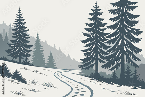 Snowy castles in Bavaria lit with projected stained glass nativity scenes