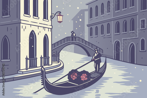 Snow globes orbiting a central glowing sun.