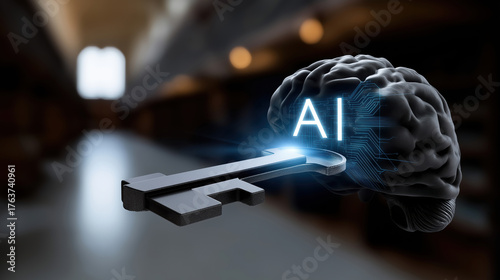 Key unlocking artificial intelligence in a library setting