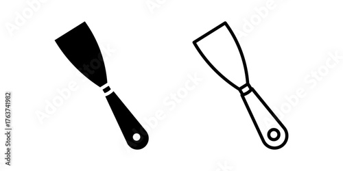  putty knife icon vecktor flat design