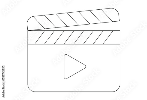 movie clapper board icon .