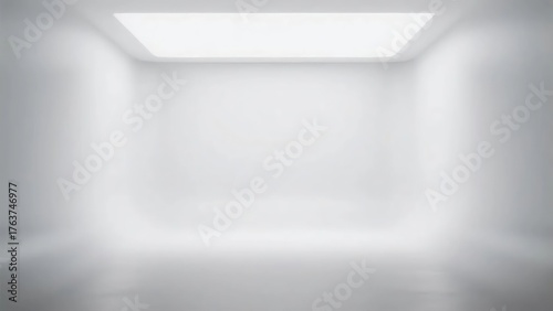 Wallpaper Mural Clean, minimalist architectural illustration showcasing a bright, empty white room with geometric Torontodigital.ca