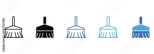 WebKeep your spaces sparkling with these sleek broom icons, perfect for websites, apps, or cleaning service promotions, bringing a fresh and modern touch to any project with clean design