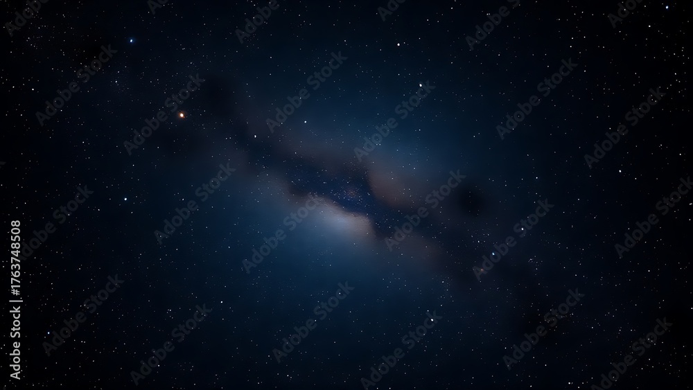 Fototapeta premium Elegant, luminous chains of star clusters weaving through the velvet blackness of space like a celestial necklace.Commercial Space Renovation and Brand Marketing.