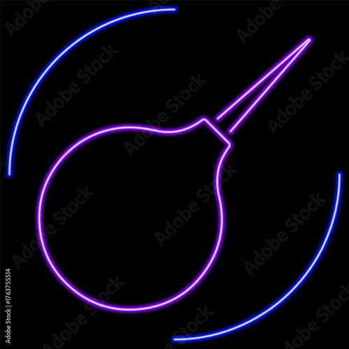 enema neon sign, modern glowing banner design, colorful modern design trends on black background. Vector illustration.
