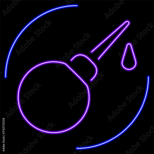 enema neon sign, modern glowing banner design, colorful modern design trends on black background. Vector illustration.