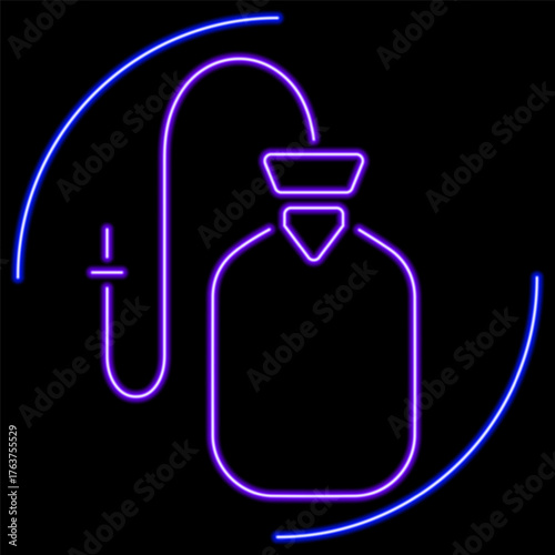 enema neon sign, modern glowing banner design, colorful modern design trends on black background. Vector illustration.